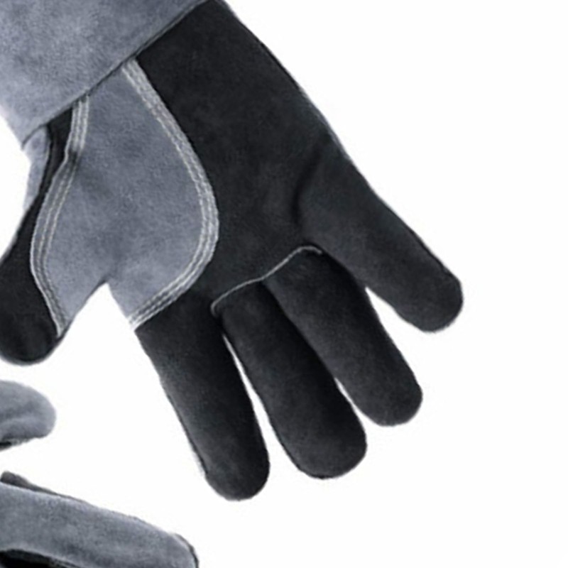 1 Pair Forge Welding Gloves High Temperature Resistant Cowhide BBQ