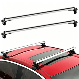 Universal Roof Rack Cross Bars, Upgraded 47.24in Adjustable Top Roof Rack Cross Bar Cargo Carrier Aluminum Crossbar Rack w/ 165LBS Capacity Fit for Most Vehicle Wagon Car Without Roof Side Rail