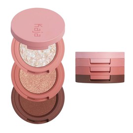 Kaja Korean Eyeshadow Trio - Beauty Bento (Matte, Shimmer, Glitter Options) | High Pigment & Long Lasting | Portable, Easy to Use, Compact, Convenient, and Travel Friendly Eyeshadow:_Coral Sunrise