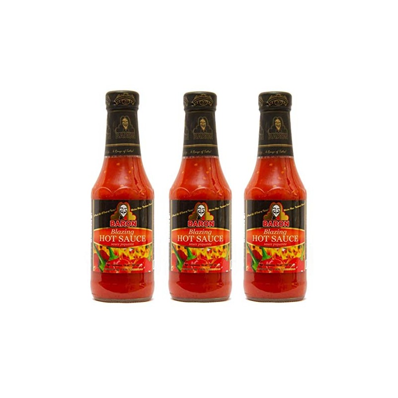Baron Blazing Hot Sauce 155g, 3 Bottles