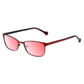 Calabria Carmen Pink Tint FL-41 Reading Glasses +0.00 Ruby Red Black Women Blue Light Sensitivity Glasses FL41 Readers