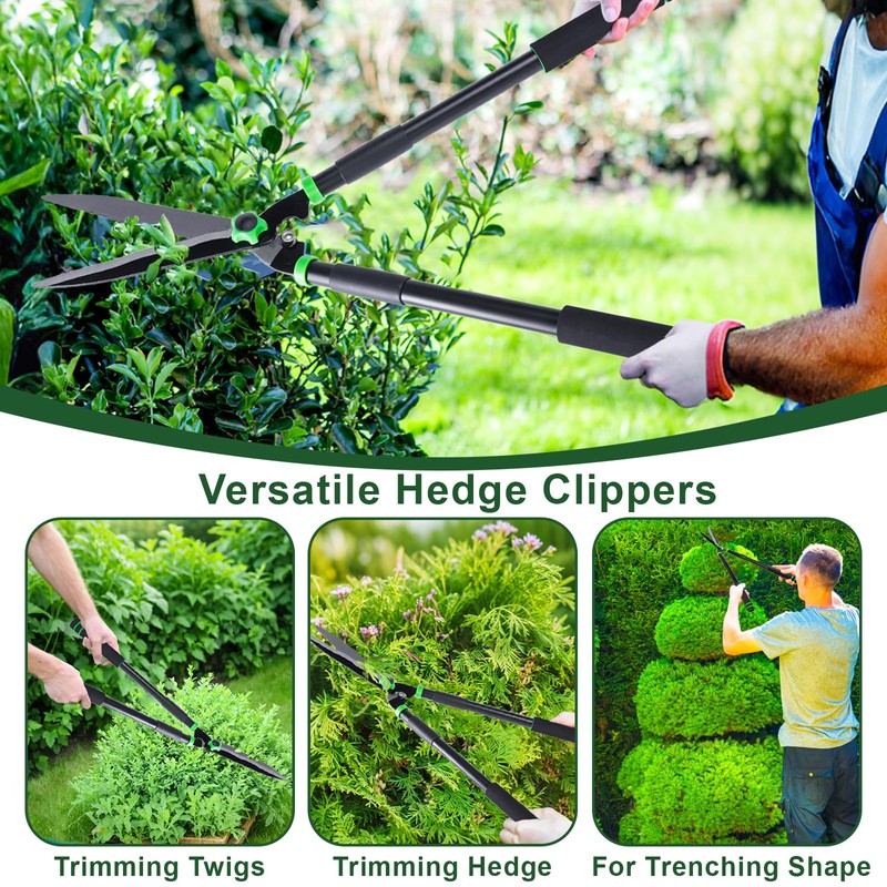 29.5" Hedge Shears,Professional Pruning Shears For Gardening,Sharp Hedge Clippers Handheld