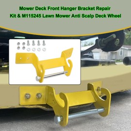 ZHIXING Mower Deck Front Hanger Bracket Repair Kit & M115245 Lawn Mower Anti Scalp Deck Wheel Compatible with John-Deere 425 445, 455 Replace 48" & 54" Mower Deck Front Draft Hooks