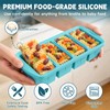 4-Pack Silicone Freezer Trays with Lid & 20 Bags -