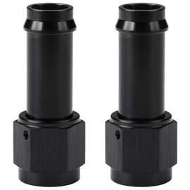 Podavelle 6AN Female to 1/2 Barb Hose Fitting Adapter Straight Swivel Aluminum Black 2PCS