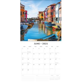 Red Robin 2025 Venice Monthly Wall Calendar | 12" x 24" Open | Premium Thick & Sturdy Paper | Hangable 12 Month Calendar | Plastic Free | 4 Month Transition Page for 2024