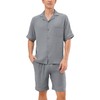 DAVID ARCHY Mens Pajamas Set Short Sleeve Summer Loungewear Soft