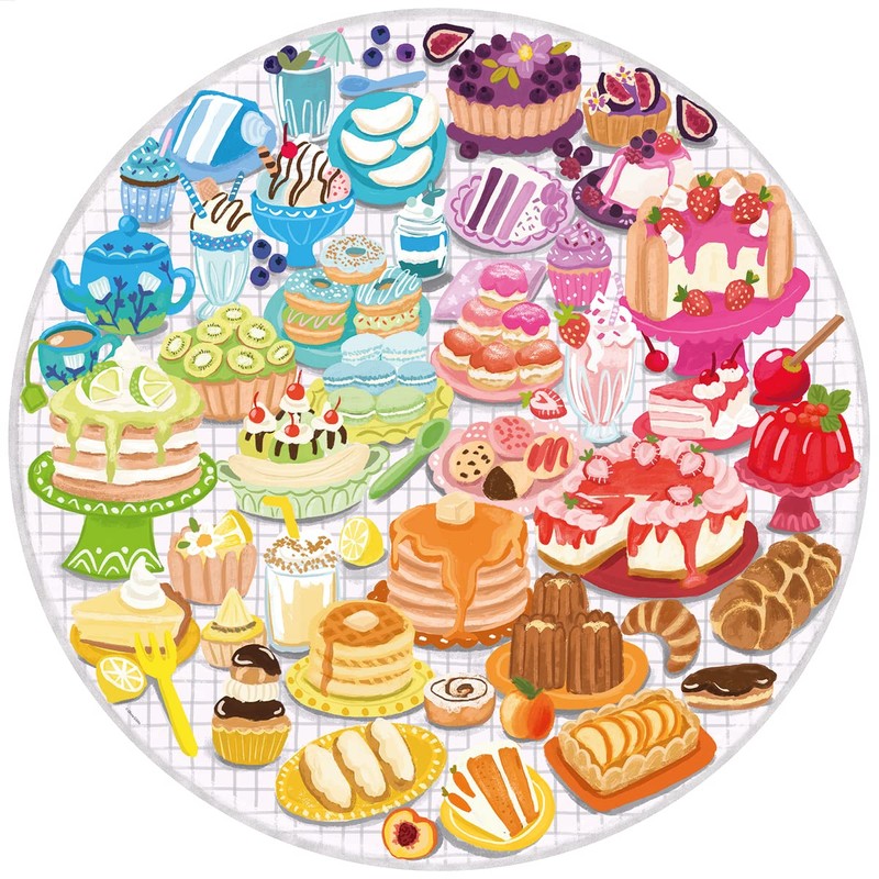 Ravensburger 17171 Rompecabezas 500 Piezas Círculo de Colores: Postres, Multicolor