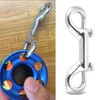 Double Carabiner, Double-Sided Carabiner Hook, Silver Durable Stainless Steel, Double-Sided