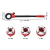 Portable Manual Ratcheting Pipe Threader Kit 1/2\" NPT 3/4\" NPT