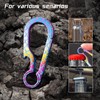 PJYTAC Titanium Carabiner Keychain Clip Purple Blue Small Backpack Clip