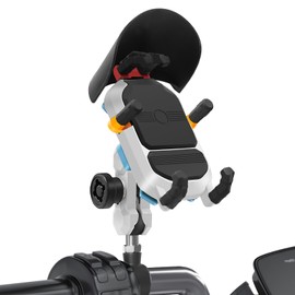 Motorcycle Phone Mount Holder Waterproof Motorcycle Cell Phone Holder Anti-theft 360° Rotation M8 Screw Mount for 3.5-6.5inch Phone
