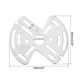 PATIKIL Light Crossbar Plate, 2 Set Ceiling Wall Light Multifunctional Mounting Bracket Light Fixture with Screws for Chandelier Light, Silver Tone