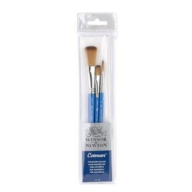 Winsor & Newton Cotman Water Colour 3-Piece Brush with Short Handle Kit