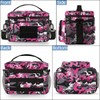 GzLeyigou Insulated Tactical Lunch Bag, Abstract Camouflage Large Lunch Box