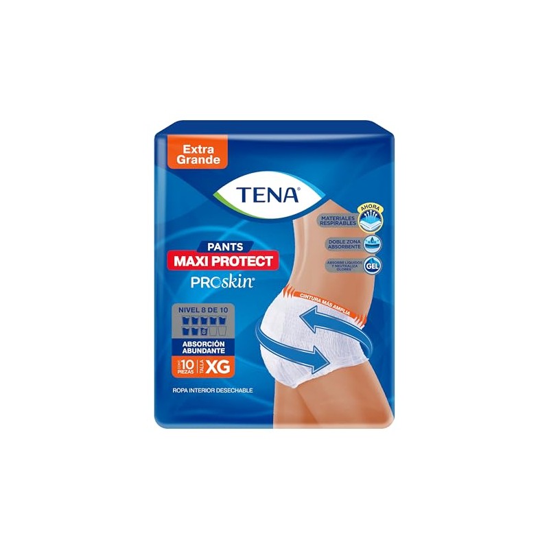 Tena Pants Maxi Protect XG, Ropa interior desechable para incontinencia,