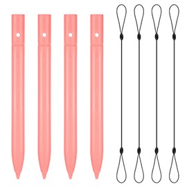 4.5 Inch Replacement Stylus Drawing Pen 4 Pieces Toddler Drawing Tablet Pens Kids' Electronics Pens with 4 Hanging Rope for LCD Writing Tablet (Light Pink)