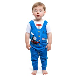 Thomas & Friends Baby Thomas The Train Boys 4-Piece Cotton Pajama Set, Blue, 12M