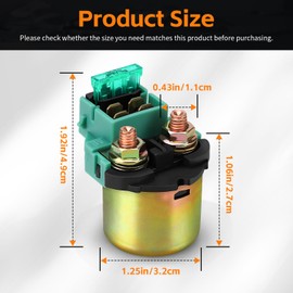 Cyleto Starter Relay Solenoid for HONDA GL1200 GOLD WING ASPENCADE 1984 1985 1986 1987 / GL1200 GOLDWING INTERSTATE 1200 1984 1985 1986 1987