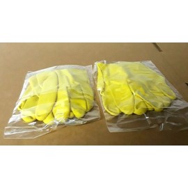 Tuff Grip Yellow Latex Gloves (Can Mix Size S-XL) Plus FREE Inspector Dish Wash Trboxtapes
