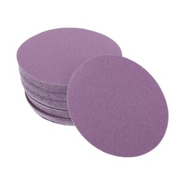 HEROFFIX 50 Pcs Car Wood Sanding Discs Smoothing Hook & Loop Sandpaper for Woodworking, Automotive Refinishing 3.94" 240 Grit Purple Aluminum Oxide