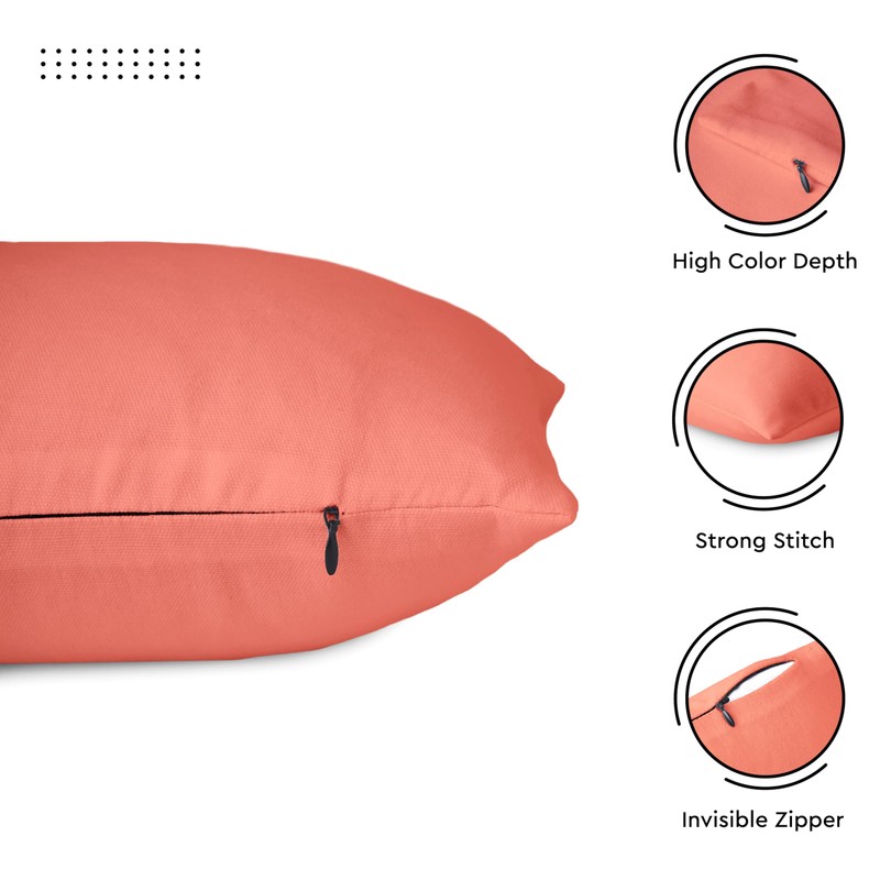 Encasa XO Cotton Throw Pillow Covers Set of 2 I