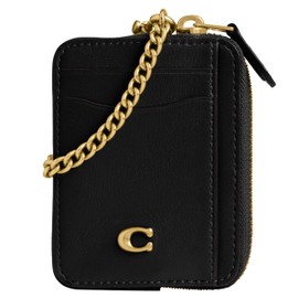 Coach Women's Essential Chain Card CASE Accessory-Travel Wallet, B4/Black