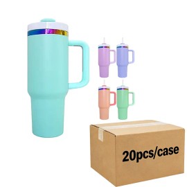 40 OZ Sparkle Rhinestone Leak Proof insulated Cup 40OZ Tumbler Accessories for Home Office Outdoor Daily Usecolor: 5 colors mixed, capacity: 40 oz