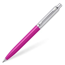 Sheaffer Sentinel Fuchsia Barrel and Brushed Chrome Cap Ballpoint Pen, Clamshell Packaging