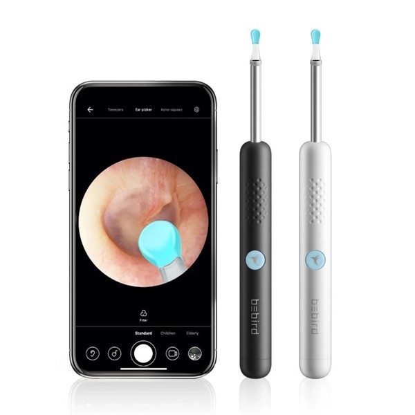 BEBIRD Ear Wax Removal Tool with 1080HD Camara, Upgraded Version, Waterproof, Anti-Fall Off Eartip, Wireless Otoscop with Light and Camera, Android/iOS Support.