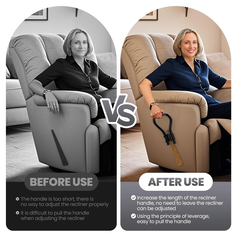 RIAUOR Recliner Handle Extender, Lazy Boy Recliner Lever Extender Handle,