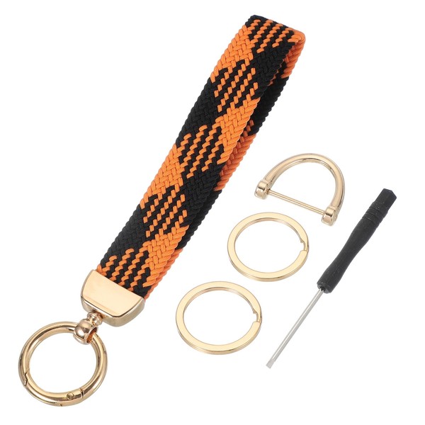 uxcell Wrist Lanyard Keychain, Stretchy Wristlet Strap Key Chain for