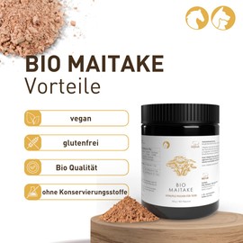 Pilze Wohlrab - Organic Maitake Mushroom Powder for Animals, 1 Tin of 300 g Microfine Rattle Sponge Powder - Highest Organic Quality - Dietary Supplement