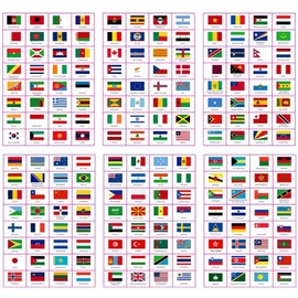 MEISO World Flags Stickers, 192 Countries Waterproof PVC Transparent Planner Country Stickers for School party Homeschool Journal Sticker Labels Luggage Motorcycle Room Decorations World Map Passport