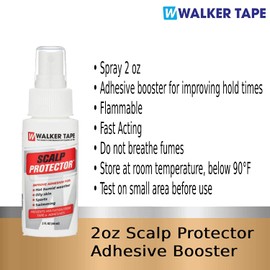 2oz Scalp Protector Spray w/White Brush Applicator Bundle Saver Pack | Wigs Front Weave Super Bonding Active Lace Tape Strip Liquid Protector for Scalp