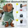 JoyDaog Dog Bathrobe with Bathing Glove for Quick Drying Coats,Doggie