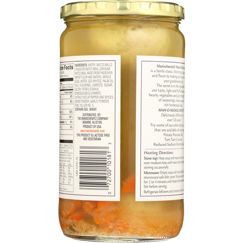 Manischewitz Soup Matzo Ball Jars, 1.5 lb