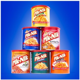 Smiling Sweets Picnic Foods Shoestring Potato Crisps, Hot Fries, Delicious Shoestring Potato Snacks, Great for Snacking or for Lunches, Share with Friends and Family (Pack of 6)