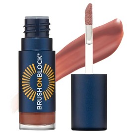 Brush On Block Sun Shine - Aceite protector para labios SPF 30, protección mineral contra rayos UVA/UVB y luz azul, hidratante, sin crueldad, sin gluten y vegano, higo