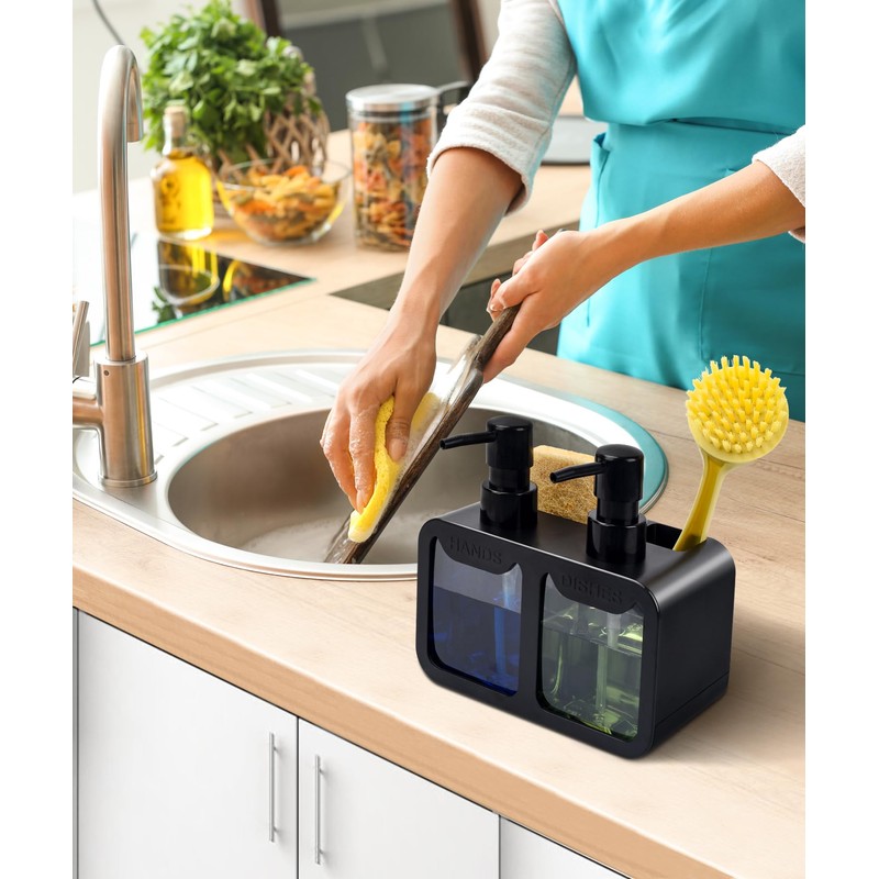 Richenda 4-in-1 Soap Dispenser with Sponge Holder – Kitchen Sink