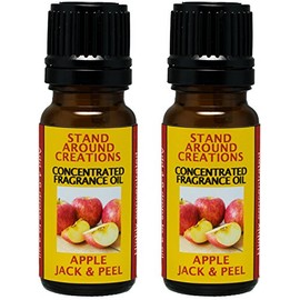 Set of 2 - Concentrated Fragrance Oil - Apple Jack & Peel - Apples and Oranges Blended w/Cinnamon, Clove, Nutmeg. Infused w/Essential Oils. (.33 fl.oz.)
