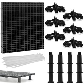 31 Pcs Plastic Egg Crate Set, 11.8"x11.8" Fish Tank Divider for DIY Filtration, Bottom Protection & Aquascaping, Black