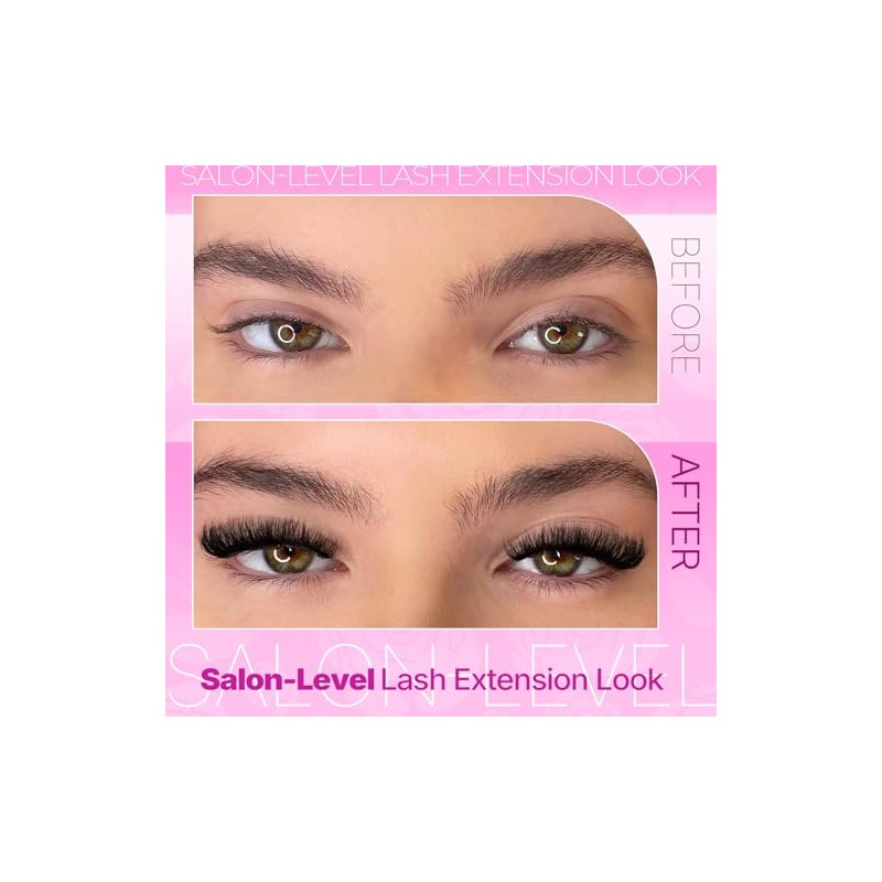 Yawamica Fluffy Lash Clusters 10-14mm Short Eyelash Clusters Thick 200D