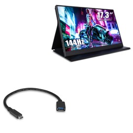 BoxWave Cable Compatible with ZSCMALLS Portable Monitor Gaming Monitor (17.3 in) - USB Expansion Adapter, Add USB Connected Hardware to Your Phone