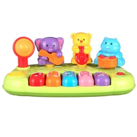Little Virtuoso: Safari Symphony - Lights & Sounds Musical Toy, Animal Band, Keyboard, Guitar, Trumpet, Drum & Microphone, Baby & Toddler Ages 12mo+
