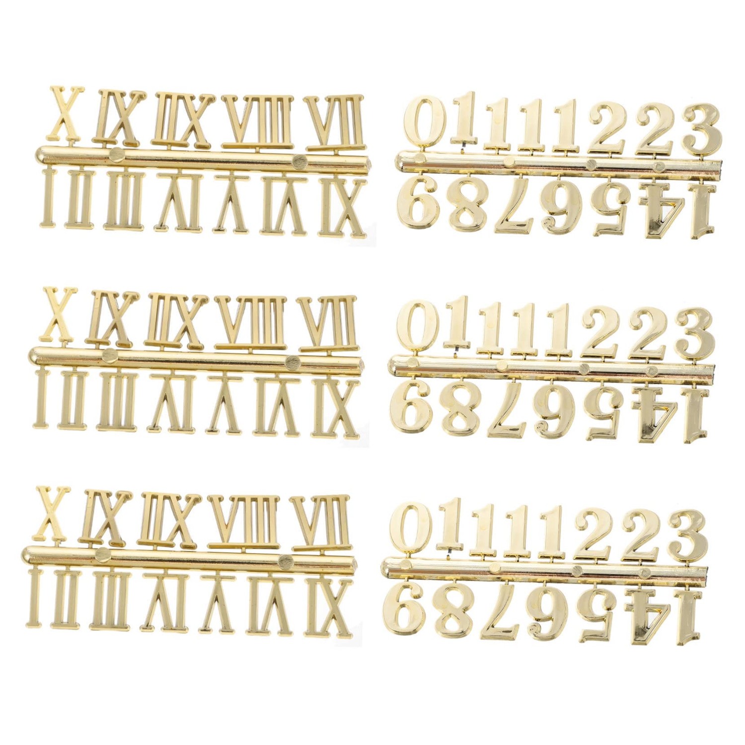 Operitacx 6pcs Clock Numerals Replacement DIY Wall Clock Parts for ...
