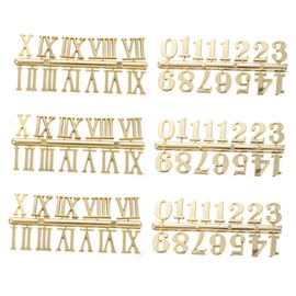 Operitacx 6pcs Clock Numerals Replacement DIY Wall Clock Parts for Repair Roman Arabic Style for Home Office Decor