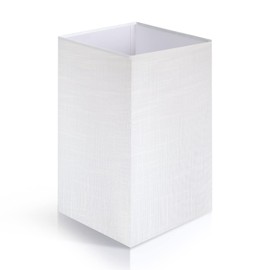 OUTON White Linen Texture Lamp Shade 14.25 x 8.5 x 8.5 inch for Shelf Floor Lamp