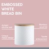 Typhoon Embossed White Bread Bin, 25 cm