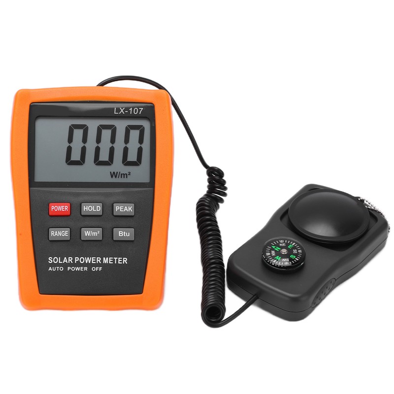 LX‑107 Portable Solar Radiometer Ultraviolet Power Meter with Peak Holding